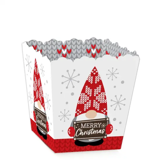 Big Dot of Happiness Christmas Gnomes - Party Mini Favor Boxes - Holiday Party Treat Candy Boxes - Set of 12 {1}