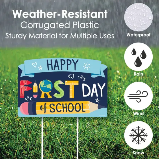 Big Dot of Happiness First Day of School - Back To School Classroom Yard Sign Lawn Decorations - Party Yardy Sign {6}