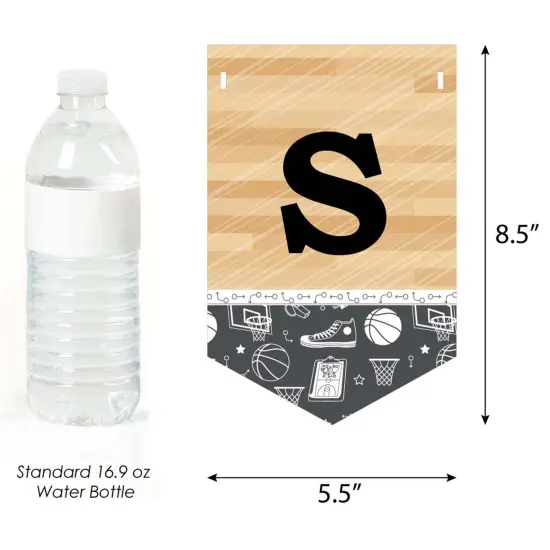 Big Dot of Happiness Nothin' but Net - Basketball - Baby Shower or Birthday Party Bunting Banner - Party Decorations - Swish Nothin' but Net {4}