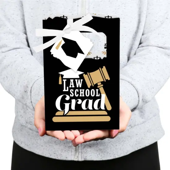 Big Dot of Happiness Law School Grad - Future Lawyer Graduation Party Favor Boxes - Set of 12 {6}