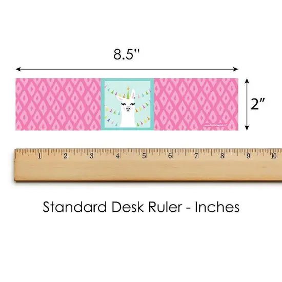 Big Dot of Happiness Whole Llama Fun - Llama Fiesta Baby Shower or Birthday Party Water Bottle Sticker Labels - Set of 20 {6}