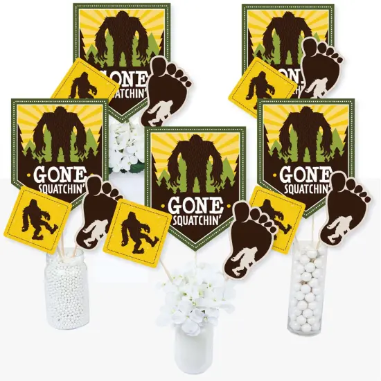 Big Dot of Happiness Sasquatch Crossing - Bigfoot Party or Birthday Party Centerpiece Sticks - Table Toppers - Set of 15 {3}