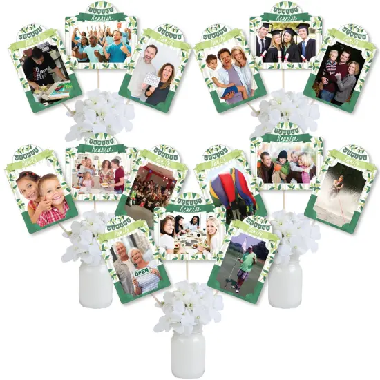 Big Dot of Happiness Family Tree Reunion - Family Gathering Party Picture Centerpiece Sticks - Photo Table Toppers - 15 Pieces {1}