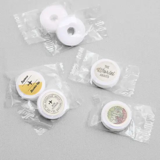 Big Dot of Happiness World Awaits - Travel Themed Party Round Candy Sticker Favors - Labels Fits Chocolate Candy (1 sheet of 108) {4}