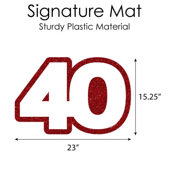 Big Dot of Happiness We Still Do - 40th Wedding Anniversary - Guest Book Sign - Anniversary Party Guestbook Alternative - Signature Mat {6}