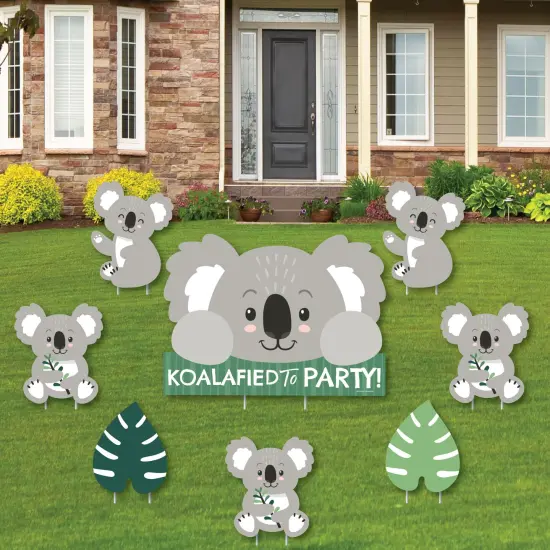 Big Dot of Happiness Koala Cutie - Yard Sign and Outdoor Lawn Decorations - Bear Birthday Party and Baby Shower Yard Signs - Set of 8 {1}
