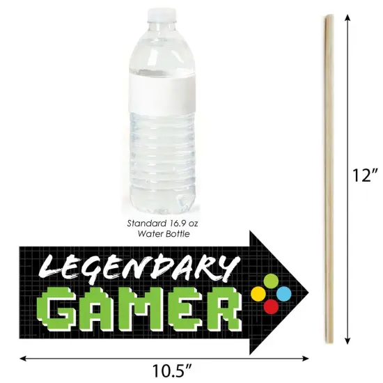 Big Dot of Happiness Funny Game Zone - Pixel Video Game Party or Birthday Party Photo Booth Props Kit - 10 Piece {4}