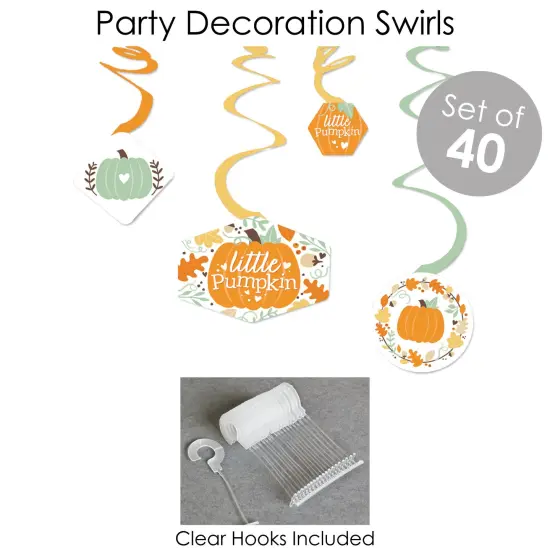 Big Dot of Happiness Little Pumpkin - Fall Birthday Party or Baby Shower Supplies - Banner Decoration Kit - Fundle Bundle {6}