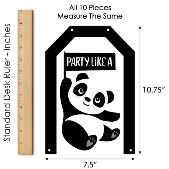 Big Dot of Happiness Party Like a Panda Bear - Hanging Vertical Paper Door Banners - Baby Shower or Birthday Party Wall Decor Kit - Indoor Door Decor {7}