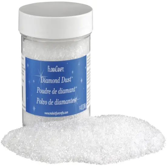 FloraCraft Diamond Dust Glitter 6oz-Clear Glass {2}