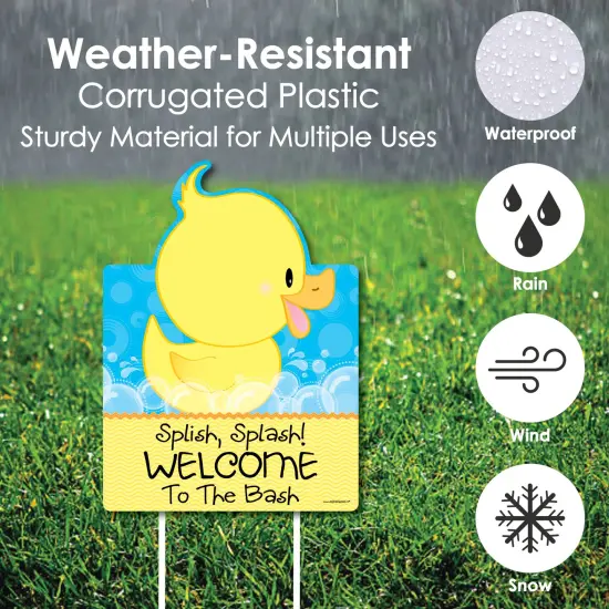 Big Dot of Happiness Ducky Duck - Party Decorations - Birthday Party or Baby Shower Welcome Yard Sign {4}