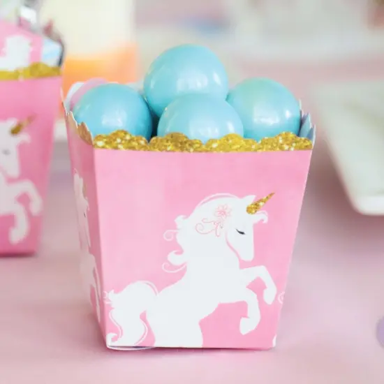 Big Dot of Happiness Rainbow Unicorn - Party Mini Favor Boxes - Magical Unicorn Baby Shower or Birthday Party Treat Candy Boxes - Set of 12 {7}