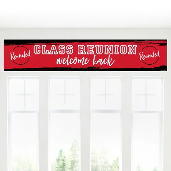 Big Dot of Happiness Reunited Red - School Class Reunion Party Decorations Party Banner {6}