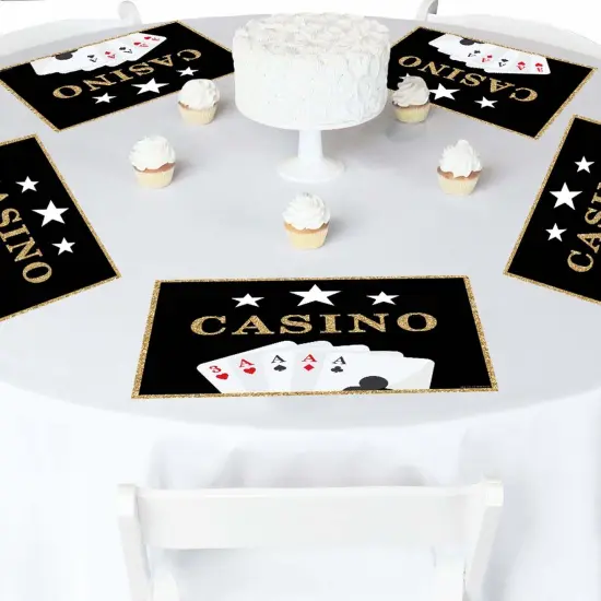 Big Dot of Happiness Las Vegas - Party Table Decorations - Casino Party Placemats - Set of 16 {3}