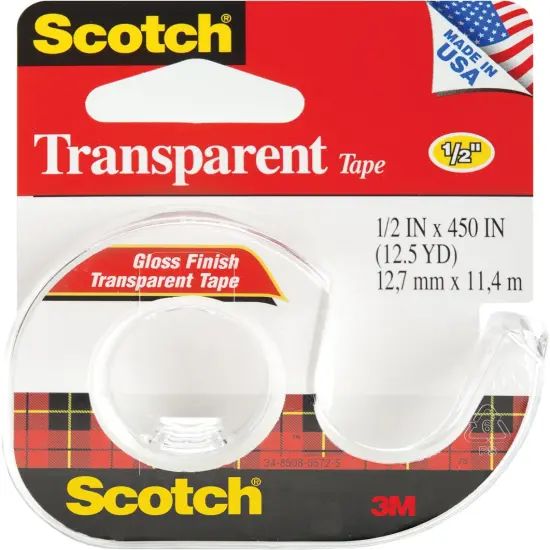 Scotch Transparent Tape Gloss-.5"X500" {1}