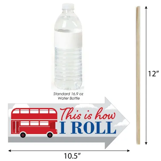 Big Dot of Happiness Funny Cheerio, London - British UK Party Photo Booth Props Kit - 10 Piece {4}