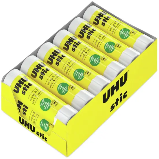 UHU Stic White Glue Stick Display 12pcs-1.41oz {1}
