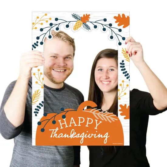 Big Dot of Happiness Happy Thanksgiving - Fall Harvest Party Selfie Photo Booth Picture Frame and Props - Printed on Sturdy Material {4}