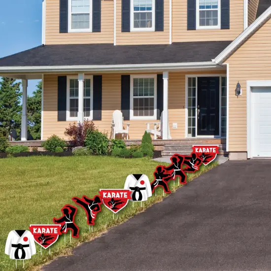Big Dot of Happiness Karate Master - Lawn Decorations - Outdoor Martial Arts Birthday Party Yard Decorations - 10 Piece {4}