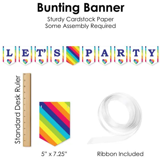 Big Dot of Happiness Love is Love - Pride - Rainbow Party Supplies Decoration Kit - Decor Galore Party Pack - 51 Pieces {7}