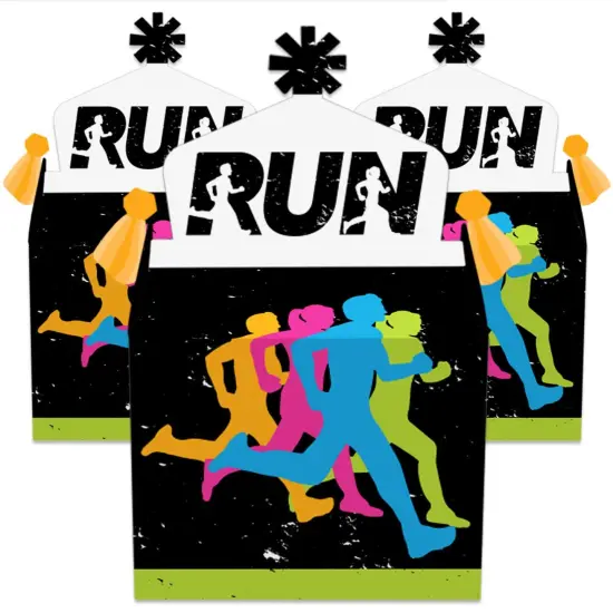Big Dot of Happiness Set the Pace - Running - Treat Box Party Favors - Track, Cross Country or Marathon Party Goodie Gable Boxes - Set of 12 {3}