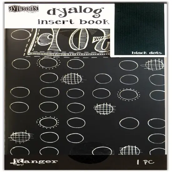 Dyan Reaveley's Dylusions Dyalog Insert Book 4.375"X8.25"-Black W/Dots {1}