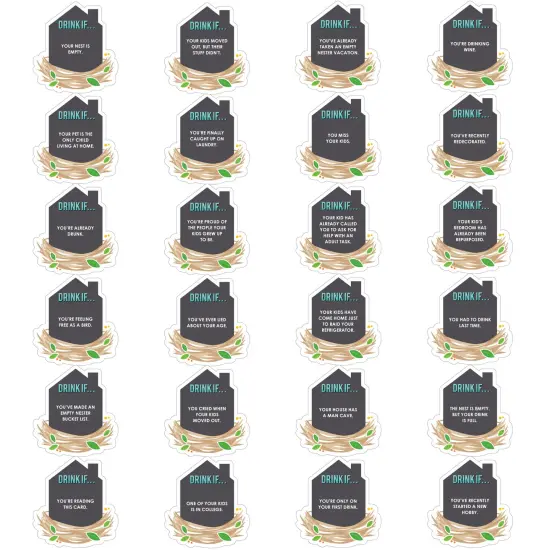 Big Dot of Happiness Drink If Game - Empty Nesters - Empty Nest Party Game - 24 Count {3}