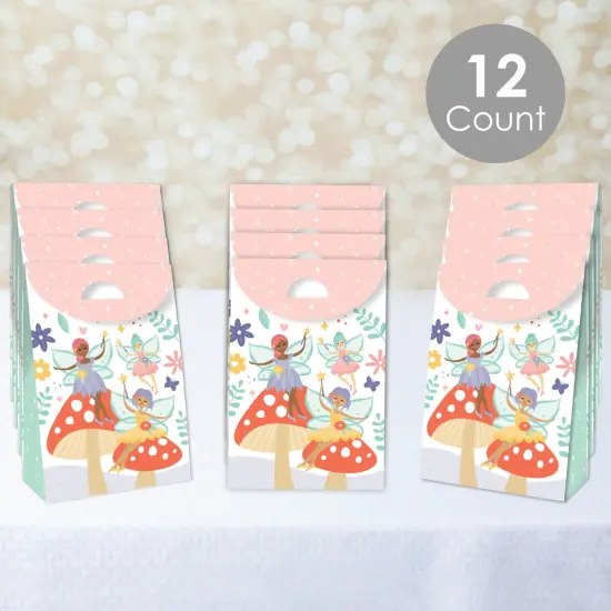 Big Dot of Happiness Let&rsquo;s Be Fairies - Fairy Garden Birthday Gift Favor Bags - Party Goodie Boxes - Set of 12 {3}