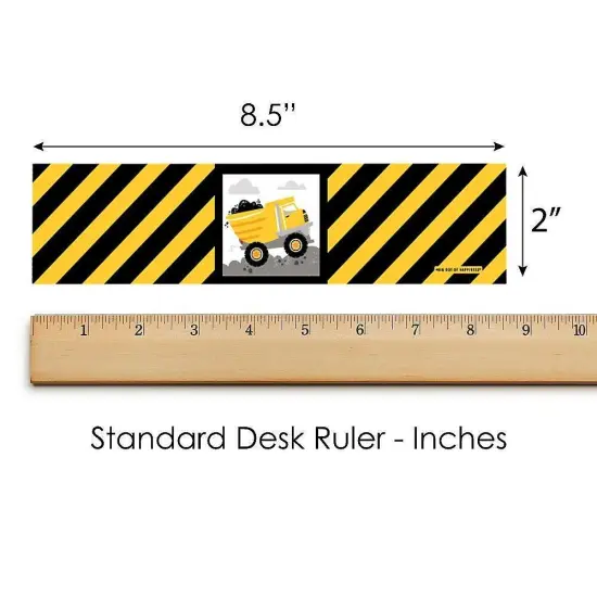 Big Dot of Happiness Dig It - Construction Party Zone - Baby Shower or Birthday Party Water Bottle Sticker Labels - Set of 20 {6}