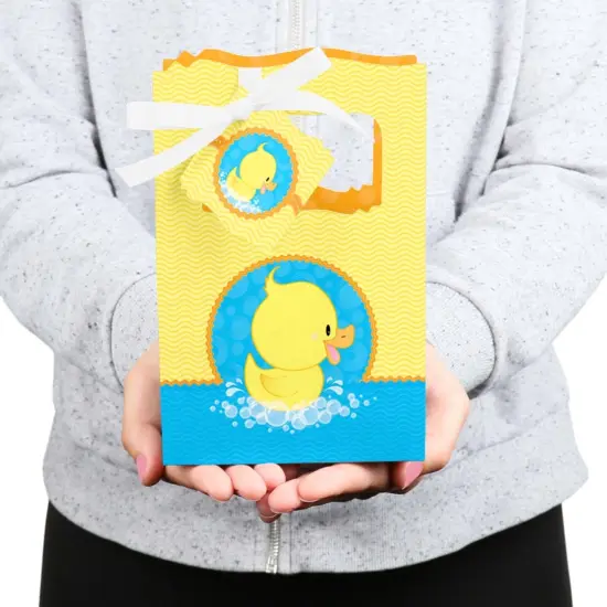 Big Dot of Happiness Ducky Duck - Baby Shower or Birthday Party Favor Boxes - Set of 12 {6}