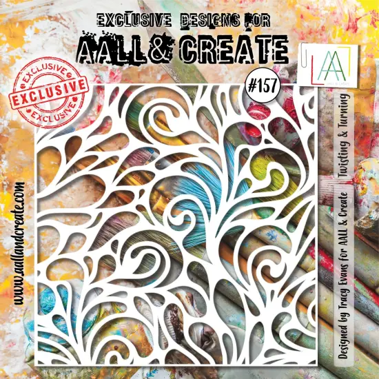 AALL And Create Stencil 6"X6"-Twisting & Turning {1}