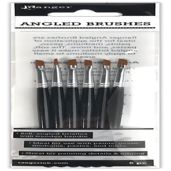 Ranger Angled Brushes-6/Pkg {1}