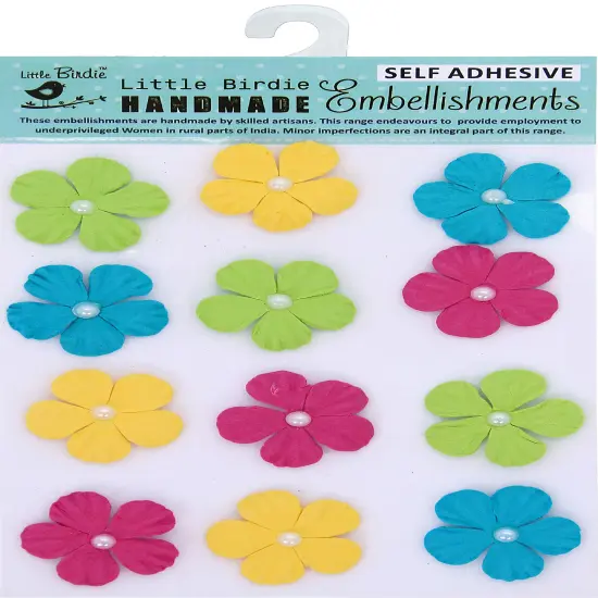 Little Birdie Embossed Pearl Petals 12/Pkg {2}