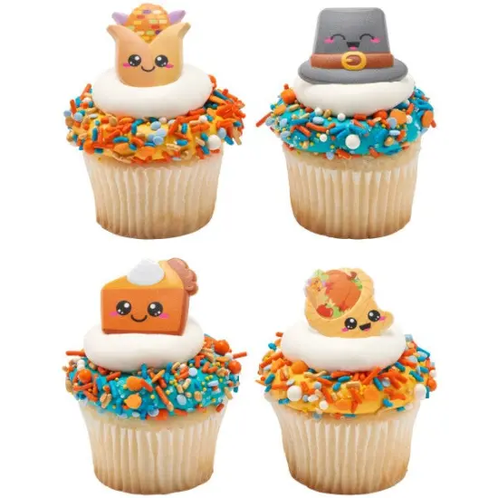 Thanksgiving Cuties Cupcake Rings, 12ct {4}