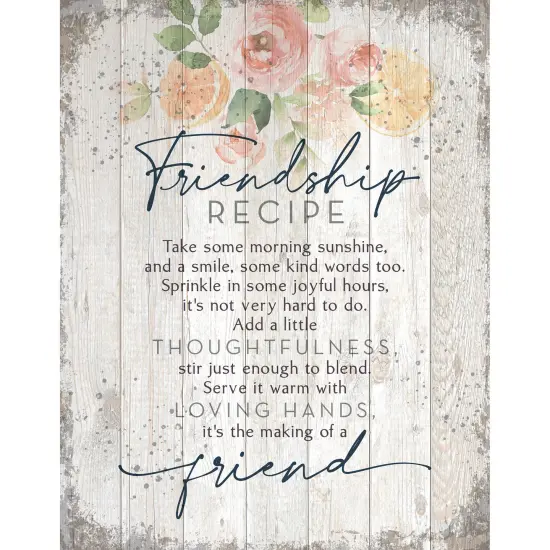 Dexsa Friendship Recipe Wood Plaque 11.75x15 {1}