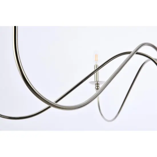 Rohan 30 inch chandelier in polished nickel {6}