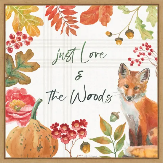 Wooded Harvest VII by Beth Grove Canvas Art Framed {1}