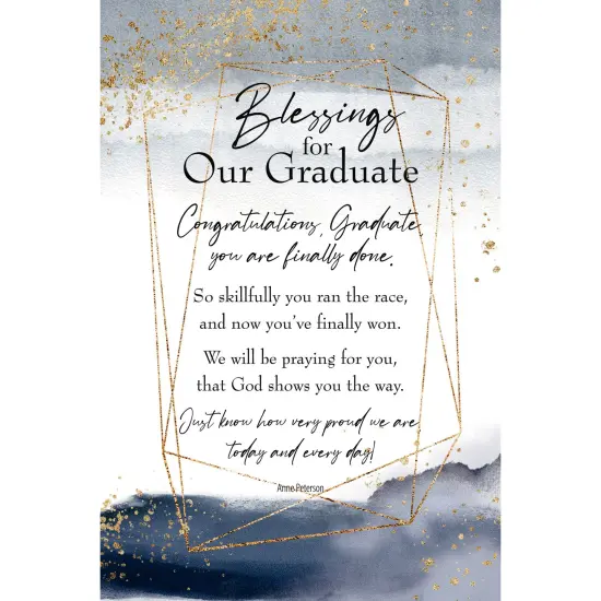 Dexsa Blessings For Our Graduate Inspirational Wood Plaque 6 inches x 9 inches {1}