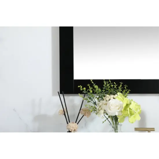Aqua vanity mirror 36x36 inch in black {4}