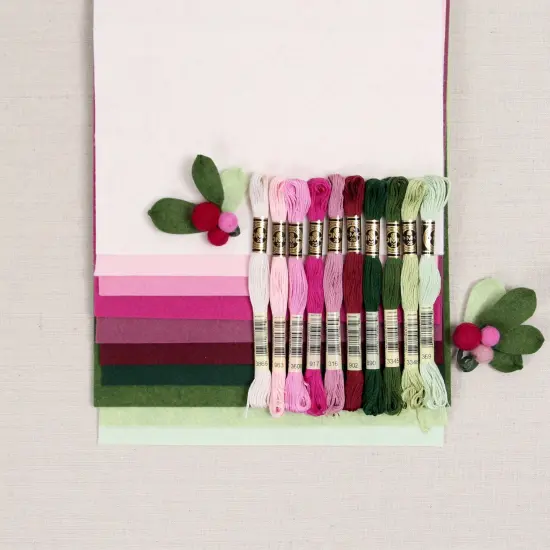 Wool Blend Felt, Cranberry Christmas {5}