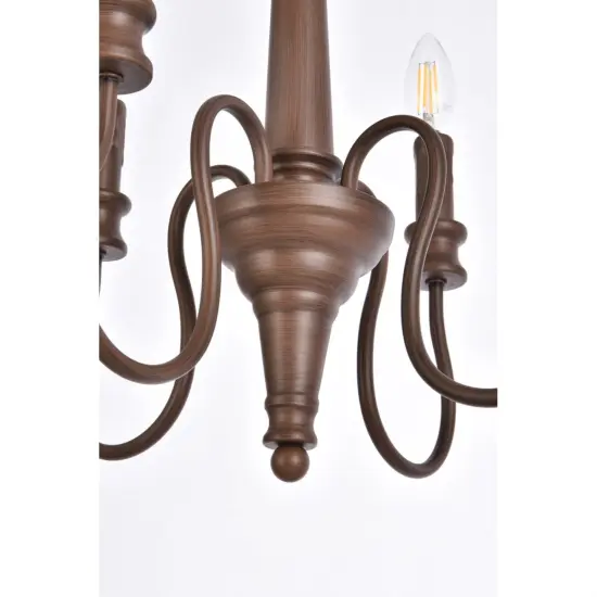 Flynx 4 lights pendant in weathered oak {4}