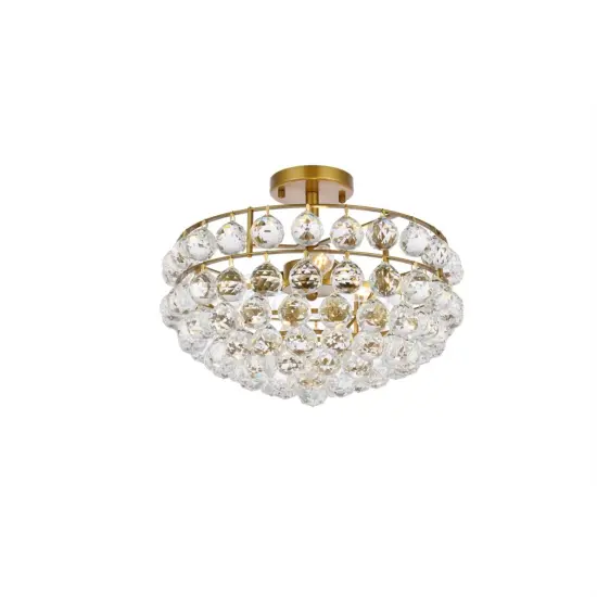 Savannah 16 inch flush mount in brass {3}