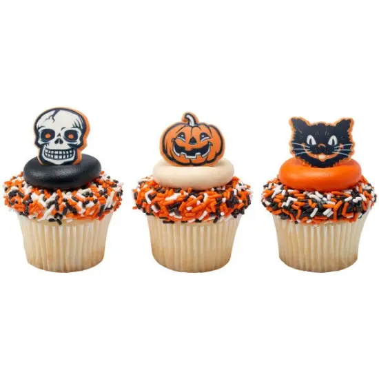 Vintage Fright Cupcake Rings, 12ct {4}