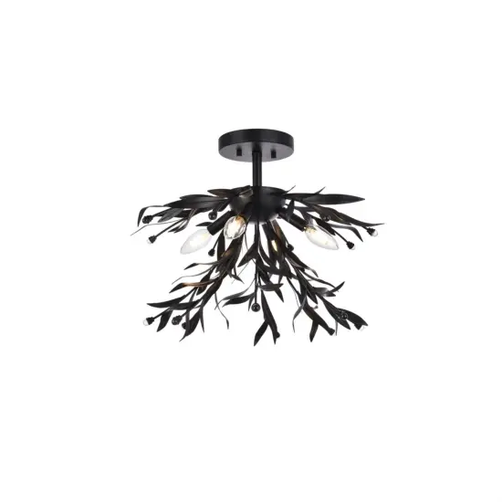Priscilla 18.5 inch flush mount in black {1}