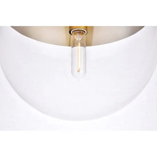 Eclipse 1 Light Brass Pendant With Clear Glass {5}