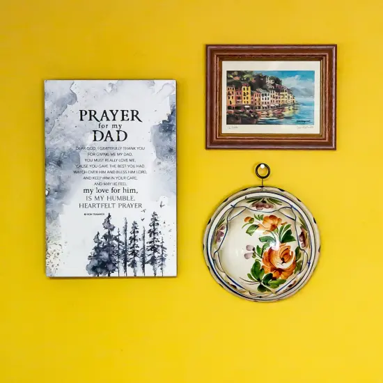 Dexsa Prayer For My Dad Wood Plaque with Easel and Hanger 6 inches x 9 inches {4}