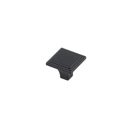 Wilow 1" Matte Black Square Knob Multipack (Set of 10) {4}