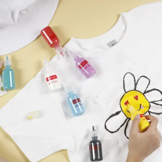 Incraftables Fabric Paint for Clothes Permanent (12 Colors Set - 1 oz Each). Tshirt Paint for Fabric. Best 3D Non Toxic Fabric Paint for Laundry, Crafts, Tote Bags, Shoes, Shirts, Upholstery & Pillow {6}