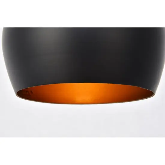 Nora 1 Light Black plug-in pendant {4}