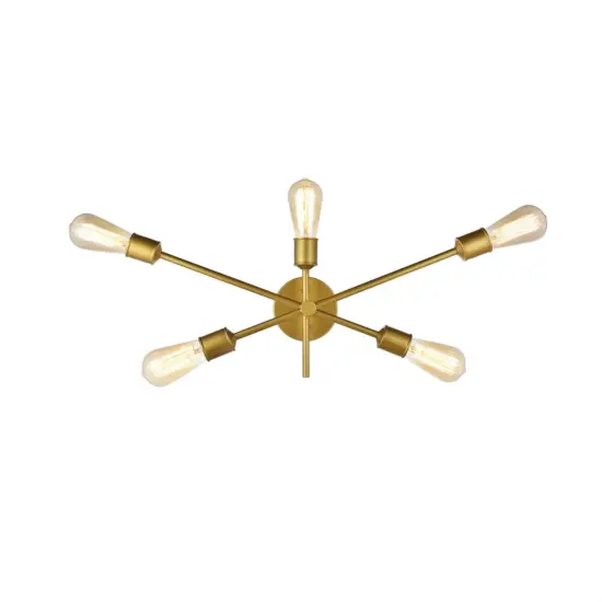 Axel 5 Lights Brass Wall Sconce {1}